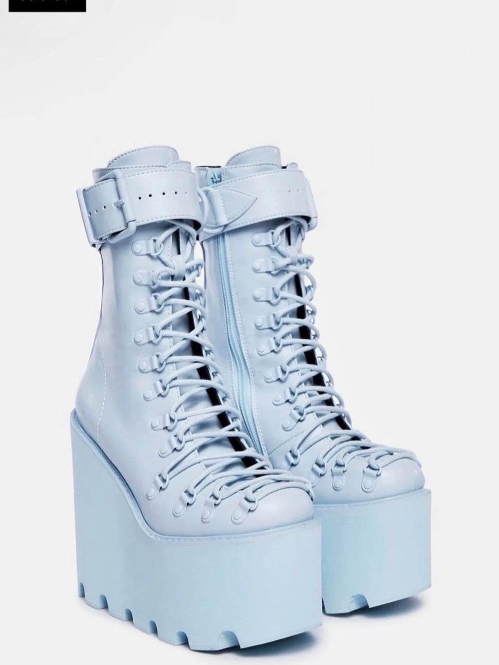 NIB Current Mood Traitor Boots Blue Platform Combat Boots
